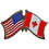Eagle Emblems P09716 Pin-Usa/Canada (Cross Flags) (1-1/8")
