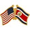 Eagle Emblems P09720 Pin-Usa/Costa Rica (Cross Flags) (1-1/8")