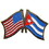 Eagle Emblems P09721 Pin-Usa/Cuba (CROSS FLAGS), (1-1/8")