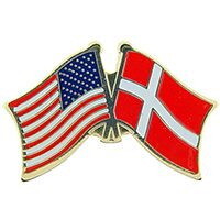 Eagle Emblems P09724 Pin-Usa/Denmark (CROSS FLAGS), (1-1/8")