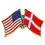 Eagle Emblems P09724 Pin-Usa/Denmark (Cross Flags) (1-1/8")