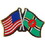 Eagle Emblems P09725 Pin-Usa/Dominica (Cross Flags) (1-1/8")