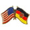 Eagle Emblems P09727 Pin-Usa/Germany-East (Cross Flags) (1-1/8")