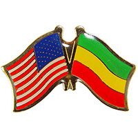 Eagle Emblems P09731 Pin-Usa/Ethiopia (CROSS FLAGS), (1-1/8")