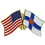 Eagle Emblems P09733 Pin-Usa/Finland (Cross Flags) (1-1/8")