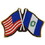 Eagle Emblems P09738 Pin-Usa/Guatemala (Cross Flags) (1-1/8")