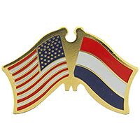Eagle Emblems P09742 Pin-Usa/Holland-Neth. (CROSS FLAGS), (1-1/8")