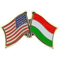 Eagle Emblems P09744 Pin-Usa/Hungary (CROSS FLAGS), (1-1/8")