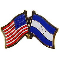 Eagle Emblems P09746 Pin-Usa/Honduras (CROSS FLAGS), (1-1/8")