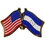 Eagle Emblems P09746 Pin-Usa/Honduras (Cross Flags) (1-1/8")
