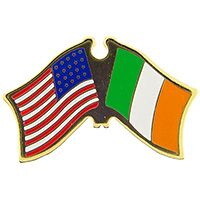 Eagle Emblems P09751 Pin-Usa/Ireland (CROSS FLAGS), (1-1/8")