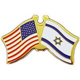 Eagle Emblems P09754 Pin-Usa/Israel (CROSS FLAGS), (1-1/8