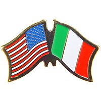 Eagle Emblems P09755 Pin-Usa/Italy (CROSS FLAGS), (1-1/8")