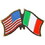 Eagle Emblems P09755 Pin-Usa/Italy (CROSS FLAGS), (1-1/8")