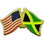 Eagle Emblems P09757 Pin-Usa/Jamaica (Cross Flags) (1-1/8")
