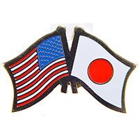 Eagle Emblems P09758 Pin-Usa/Japan (CROSS FLAGS), (1-1/8")