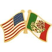 Eagle Emblems P09771 Pin-Usa/Mexico (CROSS FLAGS), (1-1/8")