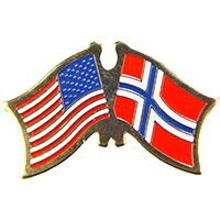 Eagle Emblems P09779 Pin-Usa/Norway (CROSS FLAGS), (1-1/8")