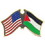 Eagle Emblems P09783 Pin-Usa/Palestine (Cross Flags) (1-1/8")