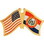 Eagle Emblems P09785 Pin-Usa/Paraguay (Cross Flags) (1-1/8")