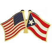 Eagle Emblems P09791 Pin-Usa/Puerto Rico (CROSS FLAGS), (1-1/8")