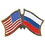 Eagle Emblems P09793 Pin-Usa/Russia (CROSS FLAGS), (1-1/8")