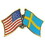 Eagle Emblems P09807 Pin-Usa/Sweden (Cross Flags) (1-1/8")