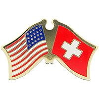 Eagle Emblems P09808 Pin-Usa/Switzerland (1-1/8")