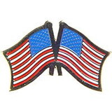 Eagle Emblems P09815 Pin-Usa/Usa (Cross Flags) (1-1/8