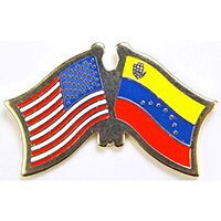 Eagle Emblems P09818 Pin-Usa/Venezuela (CROSS FLAGS), (1-1/8")