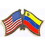 Eagle Emblems P09818 Pin-Usa/Venezuela (Cross Flags) (1-1/8")
