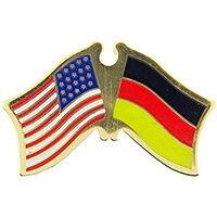 Eagle Emblems P09819 Pin-Usa/Germany (CROSS FLAGS), (1-1/8")