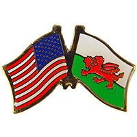 Eagle Emblems P09820 Pin-Usa/Wales (CROSS FLAGS), (1-1/8")