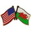 Eagle Emblems P09820 Pin-Usa/Wales (Cross Flags) (1-1/8")