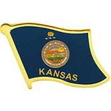 Eagle Emblems P09917 Pin-Kansas (Flag) (1
