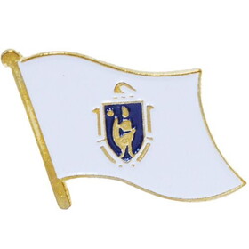 Eagle Emblems P09922 Pin-Massachusetts (FLAG), (1-1/16")