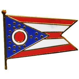 Eagle Emblems P09936 Pin-Ohio (FLAG), (1-1/16")