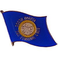Eagle Emblems P09942 Pin-South Dakota (FLAG), (1-1/16")