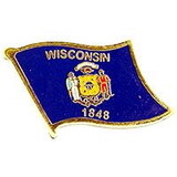 Eagle Emblems P09950 Pin-Wisconsin (Flag) (1