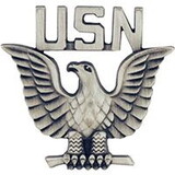 Eagle Emblems P10156 Pin-Usn, Enlisted, Pwt (1-1/4