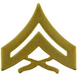 Eagle Emblems P10224 Rank-Usmc, E4, Corporal (Gld) (1