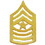 Eagle Emblems P10230 Rank-Usmc,E9,Sgt.Major (GLD), (7/8" Wide)
