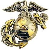 Eagle Emblems P10244 Pin-Usmc,Emblem,B2,Left Collard-Gold/Silver, (1