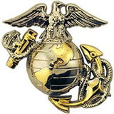 Eagle Emblems P10246 Pin-Usmc, Emblem, B2, Right Collar-Gold/Silver (1