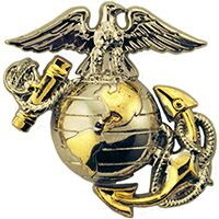 Eagle Emblems P10246 Pin-Usmc,Emblem,B2, Right Collard-Gold/Silver, (1")