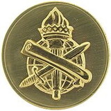 Eagle Emblems P10407 Pin-Army, Enl, Civil Afrs (Gld) (1-1/16