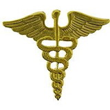 Eagle Emblems P10453 Pin-Medical,Caduceus (GLD) Cut-Out, (1
