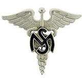 Eagle Emblems P10454 Pin-Army, Medic, Cad, Svc. (Slv) (1-1/8