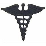 Eagle Emblems P12001 Pin-Medical,Caduceus (SUBDUED) Cut-Out, (1