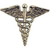 Eagle Emblems P12002 Pin-Medical,Caduceus (SLV), (1